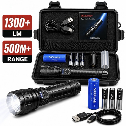 Torcia led potente 1300lm - torcia,