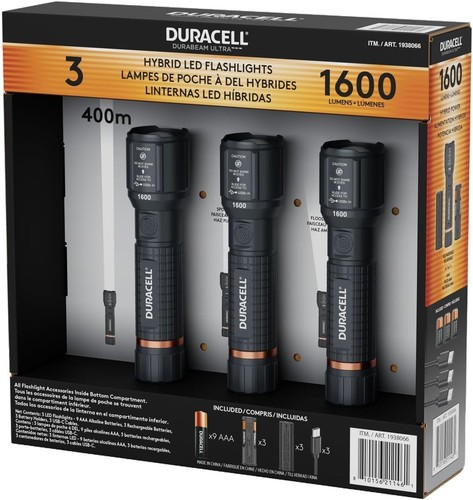 Torcia led ibrida duracell - led,