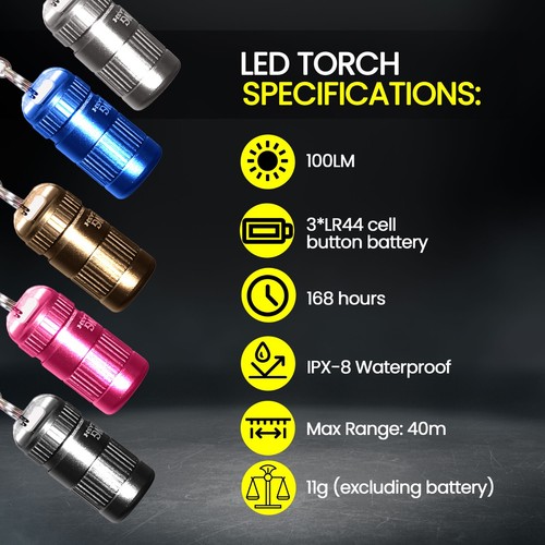 Mini torcia led portachiavi - mini,