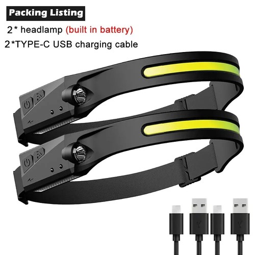 2pz torcia led testa - led,