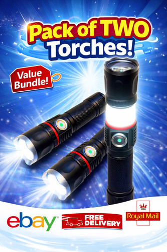 Torcia led ricaricabile usb - torcia,
